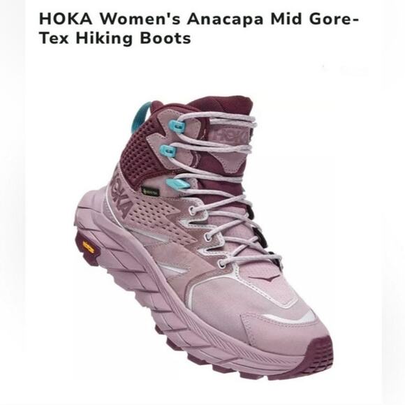 HOKA One Anacapa Mid GTX GoreTex Women 11 Hiking Terrain Boots Elderberry/Grape - Picture 1 of 12